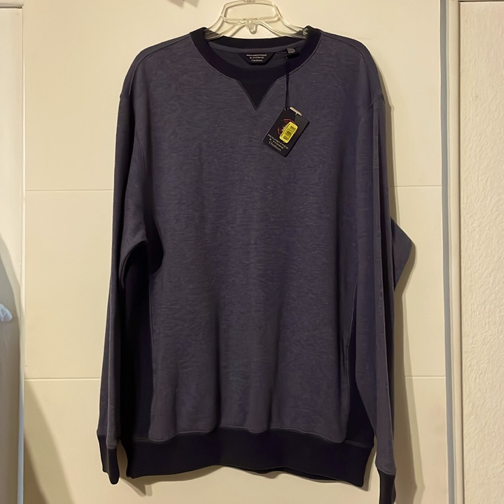 Roundtree & York Outdoors NWT Men's Knit Pullover Sweater Charcoal Gray, Size L